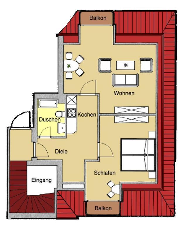 דירות הוווכט Ferienwohnanlage Duenenhaus מראה חיצוני תמונה